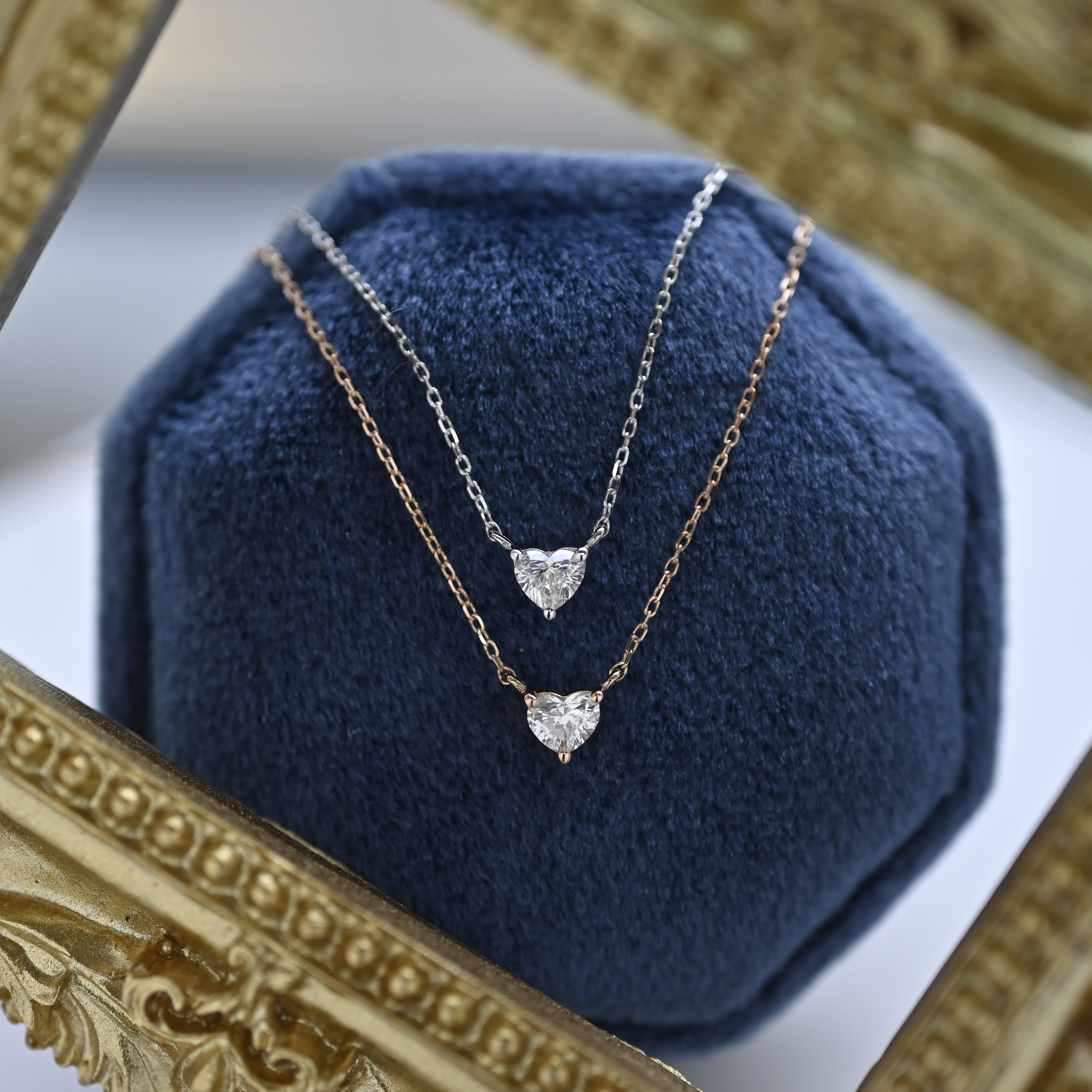 18K 0.16ct heart diamond necklace