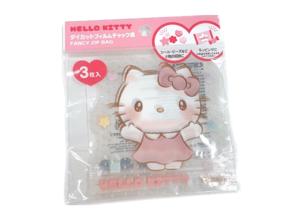 造型夾鏈收納袋/Hello Kitty 3入