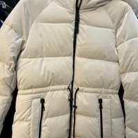 [S] DKNY MID LENGTH LUSH PUFFER JACKET,PEARL, DLSMPS63-PRL [FINAL SALE] (SD1150)