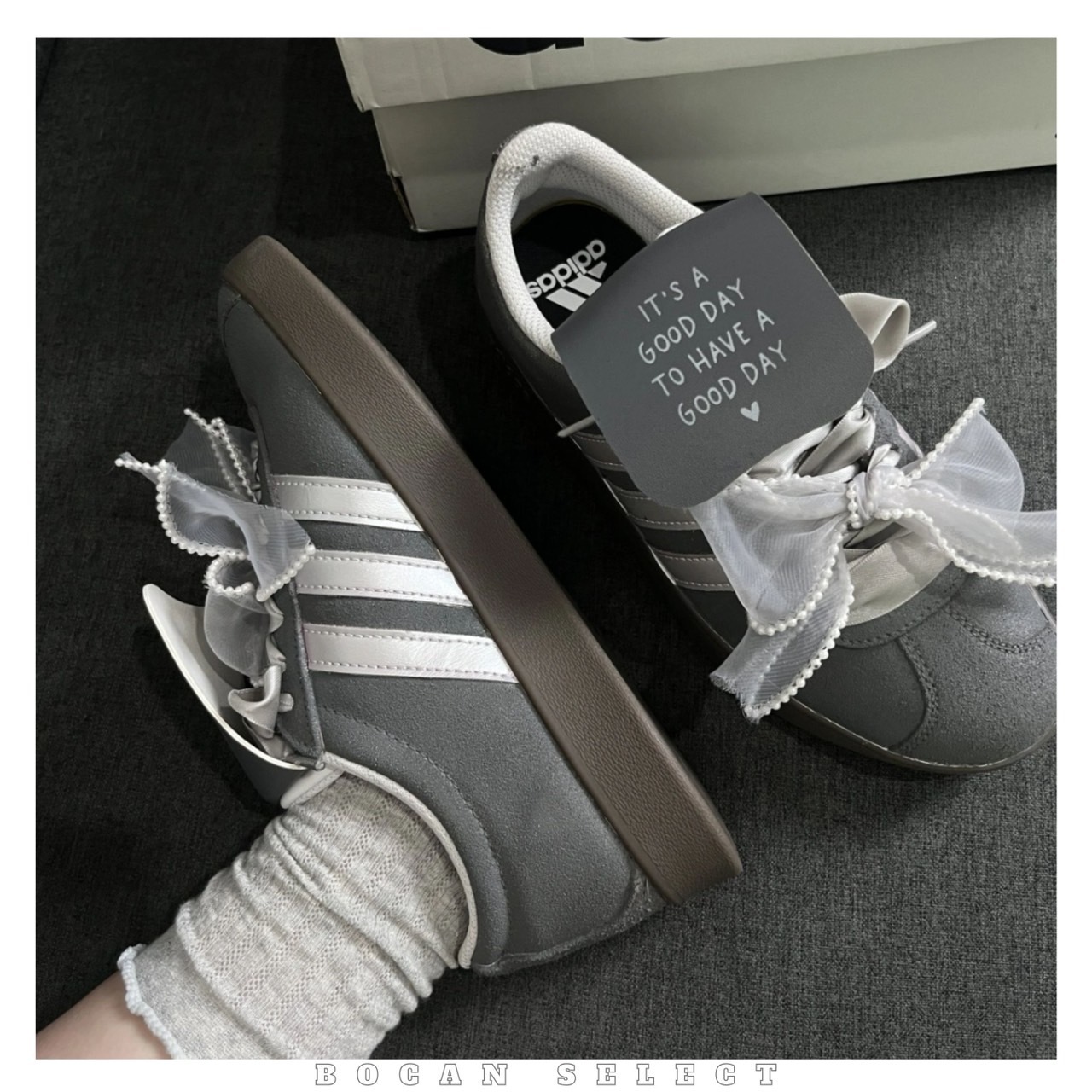 ADIDAS NEO COURT VL 2.0 灰蝶芭蕾