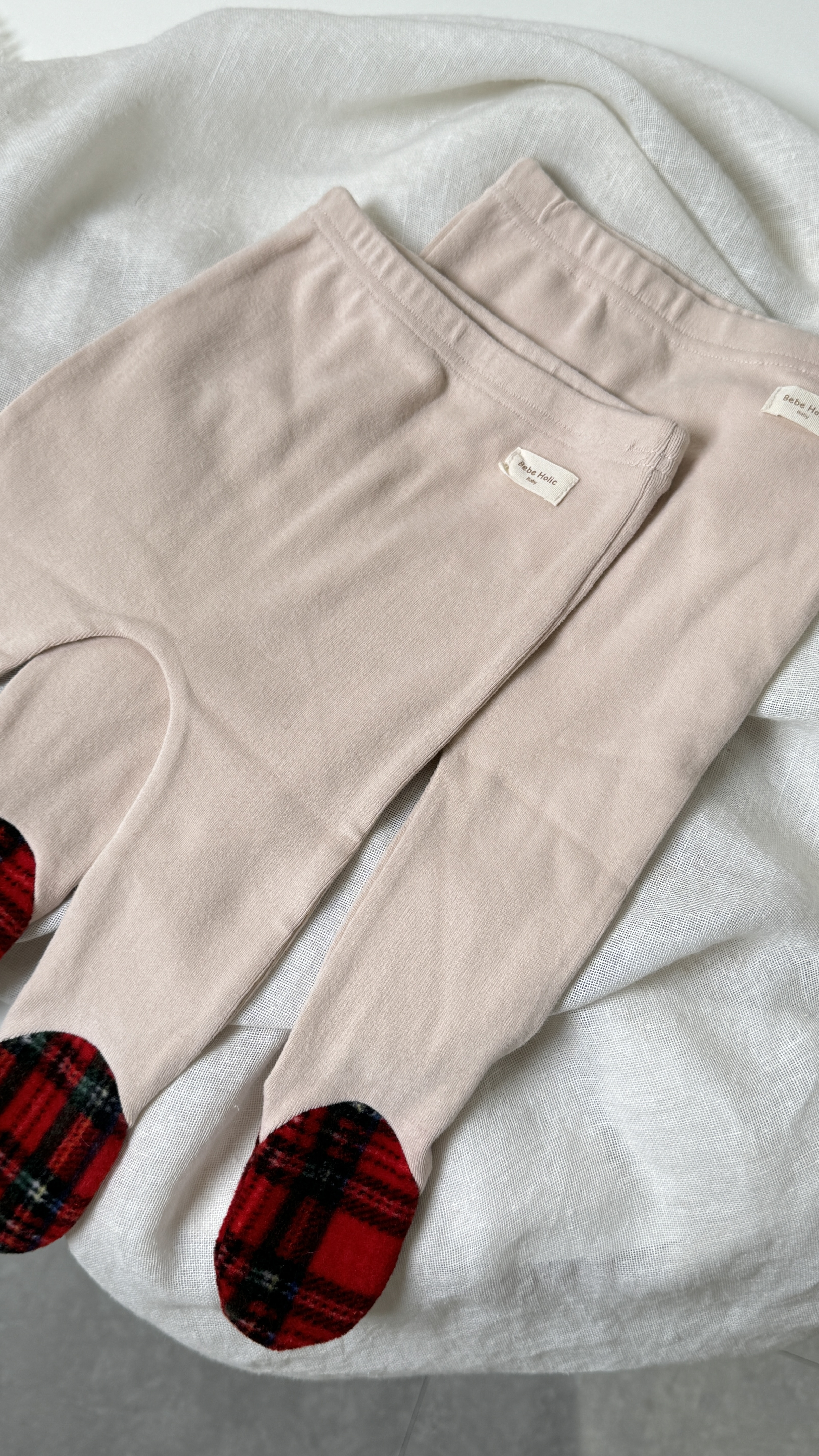 Christmas Plaid Baby Tights