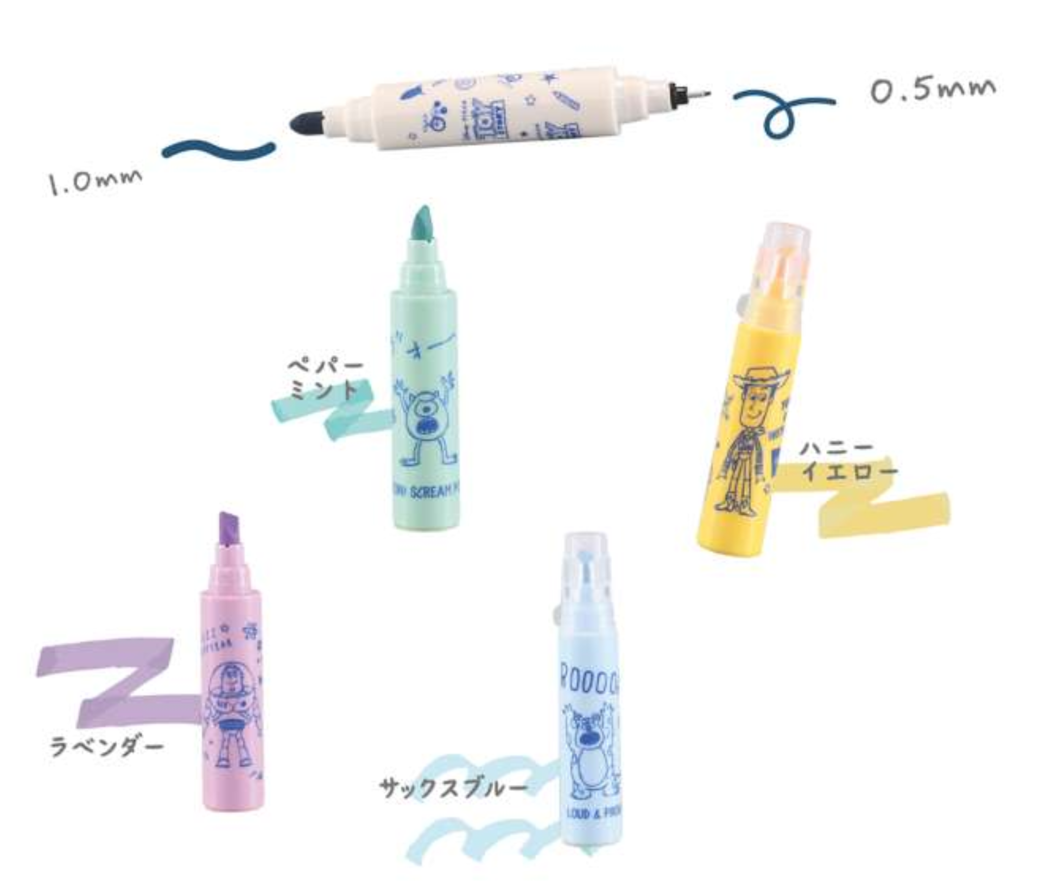 KOBARU &barrel 螢光筆 串接筆 玩具總動員（日本境內販售限定）