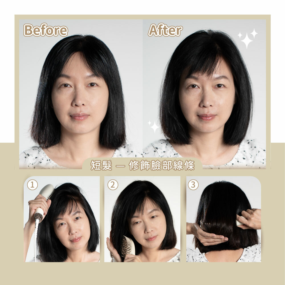 【MUNICHI】溫感空氣髮根蓬蓬熱風梳_整髮梳(MR.7374)