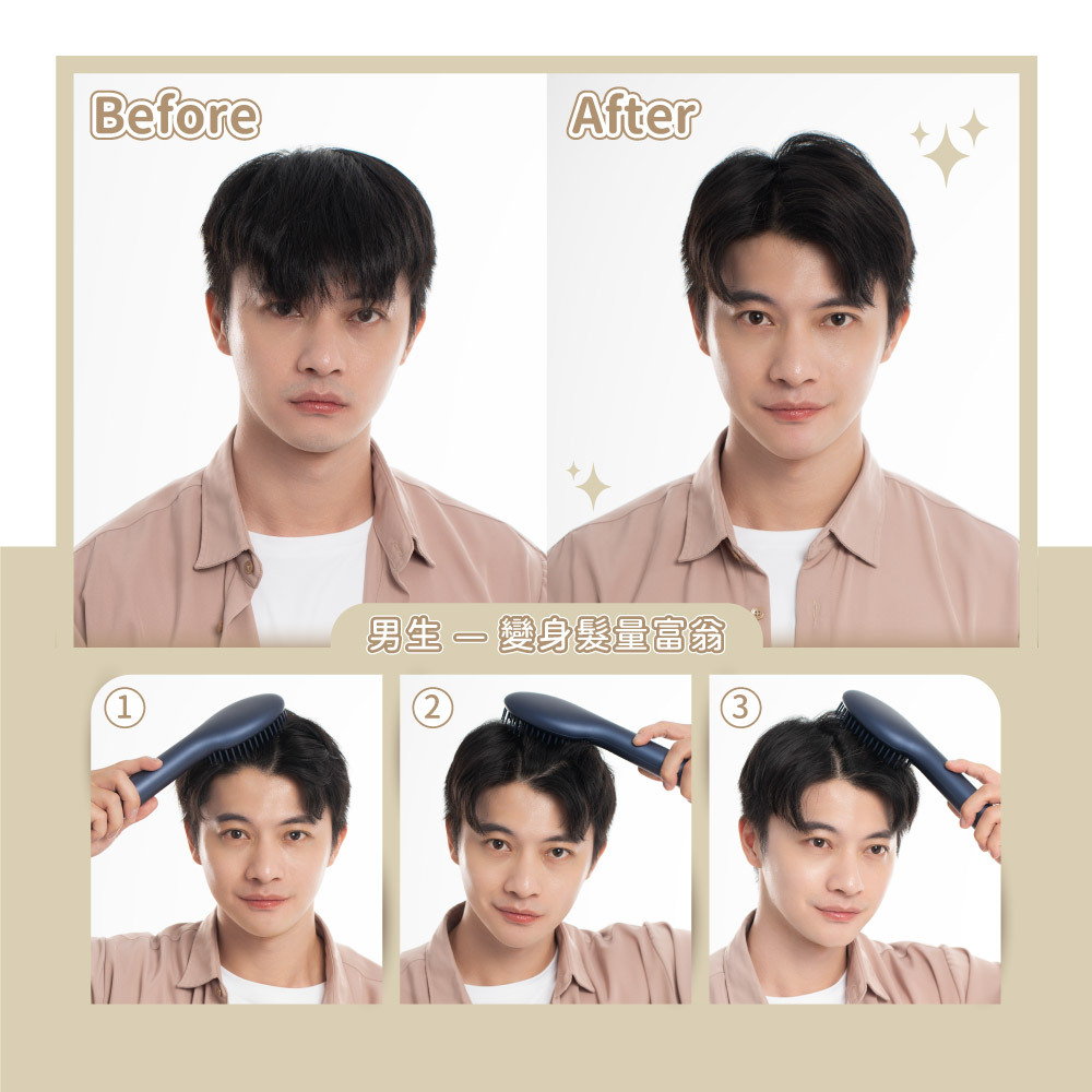 【MUNICHI】溫感空氣髮根蓬蓬熱風梳_整髮梳(MR.7374)