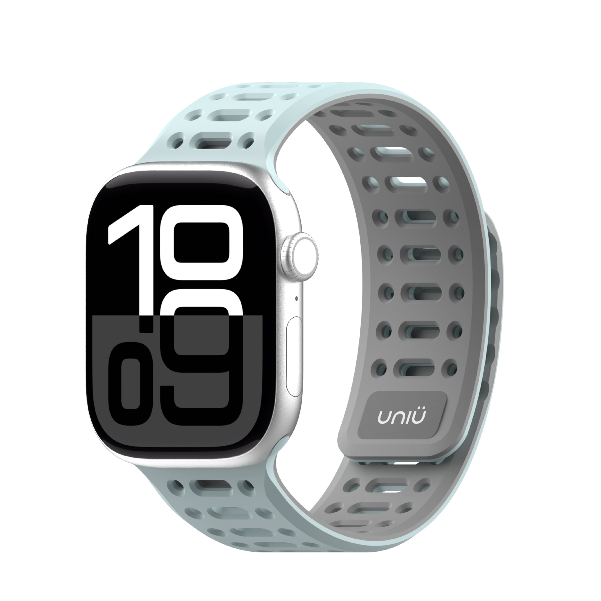 台灣 UNIU Air Sport -冰藍色 運動型磁吸Apple Watch 錶帶 49|46|45|44|42mm