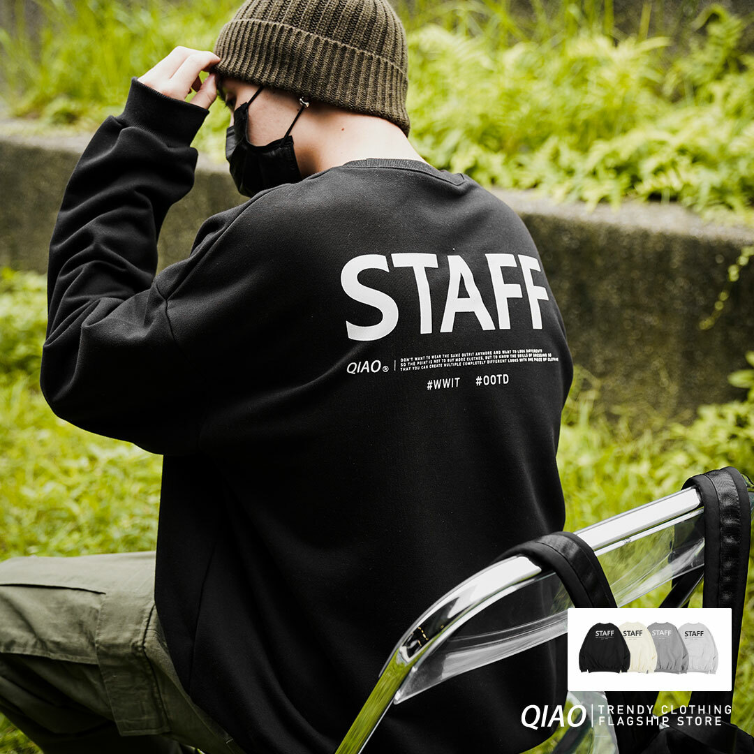 QIAO' STATFF 浪花棉印刷大學Tee