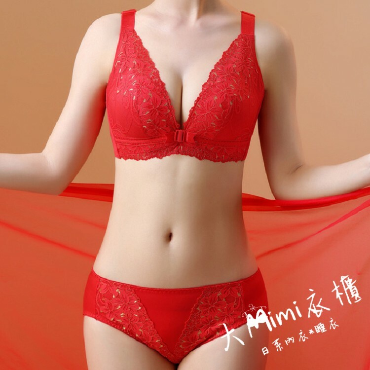 印花前扣大罩杯內衣