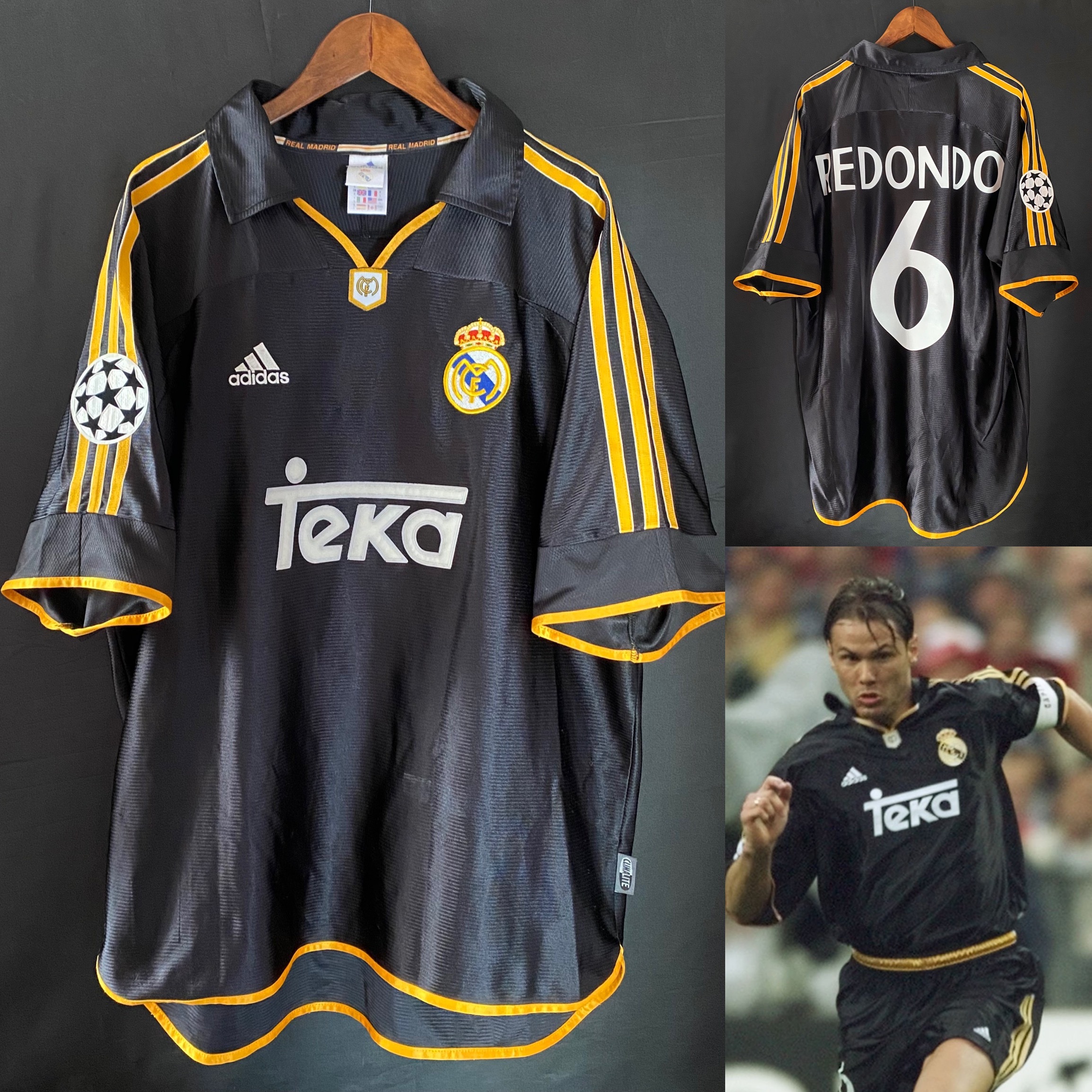 Real Madrid 1999-2000 Adidas Away Shirt #6 REDONDO