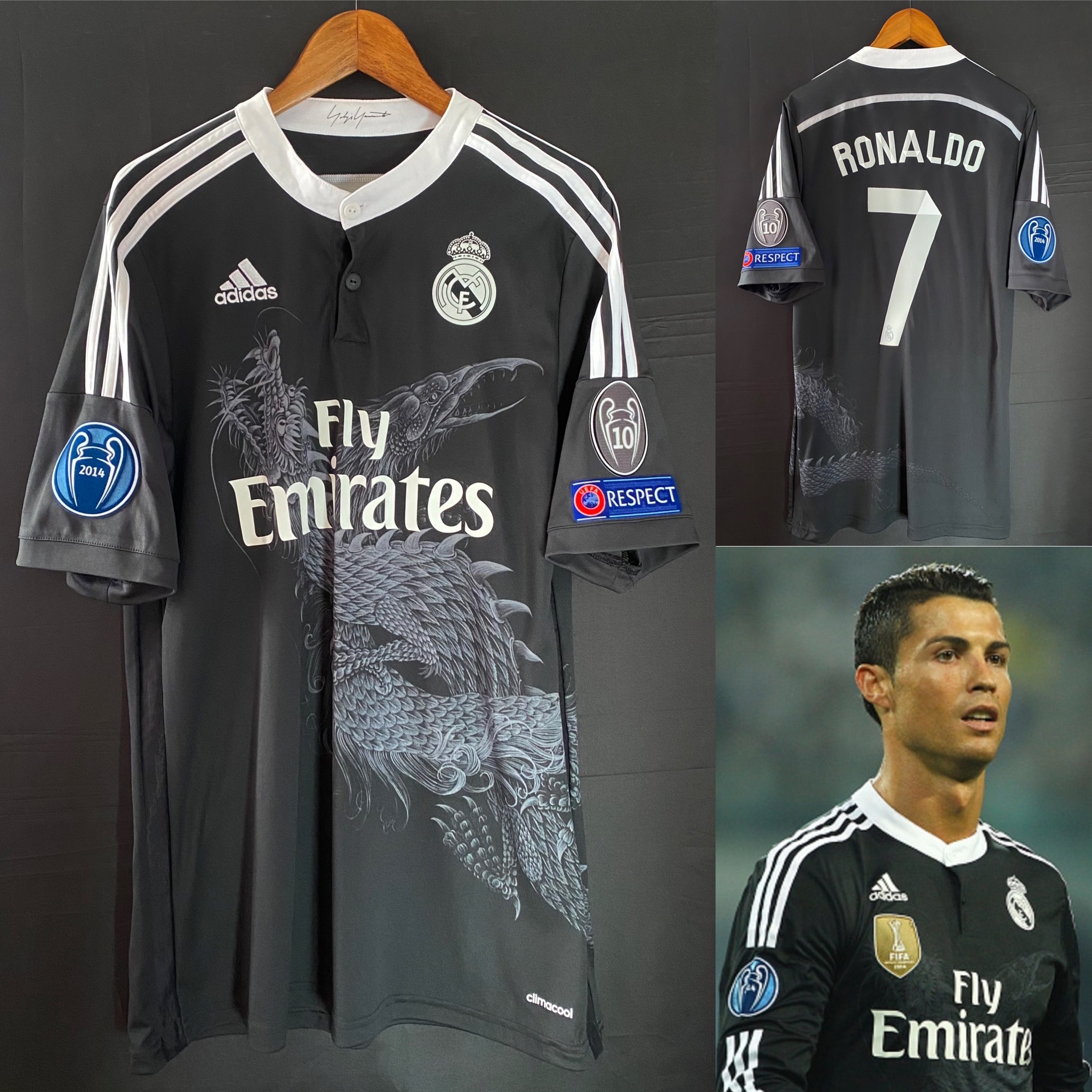 Real Madrid 2014-2015 Adidas x Y-3 Third Shirt #7 RONALDO