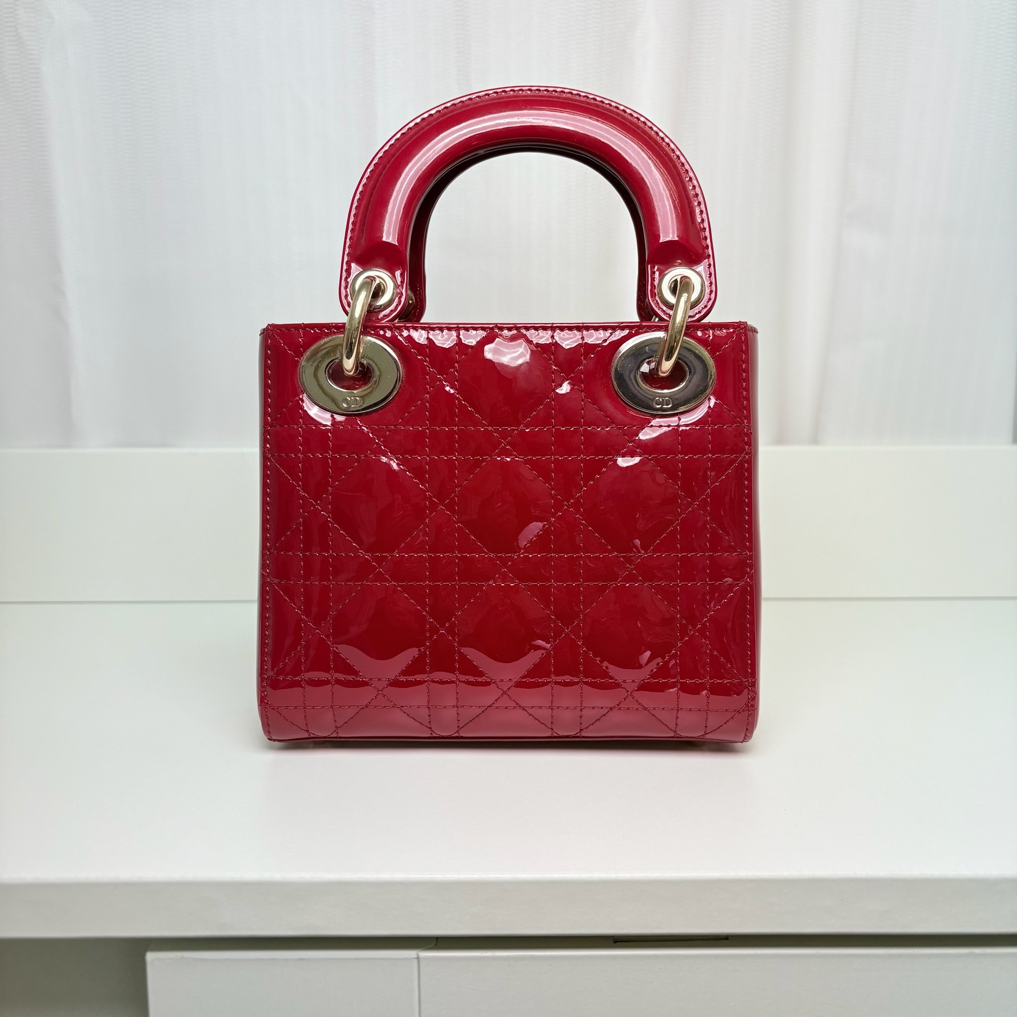 Dior Lady Dior Mini Bag - Red / Ghw