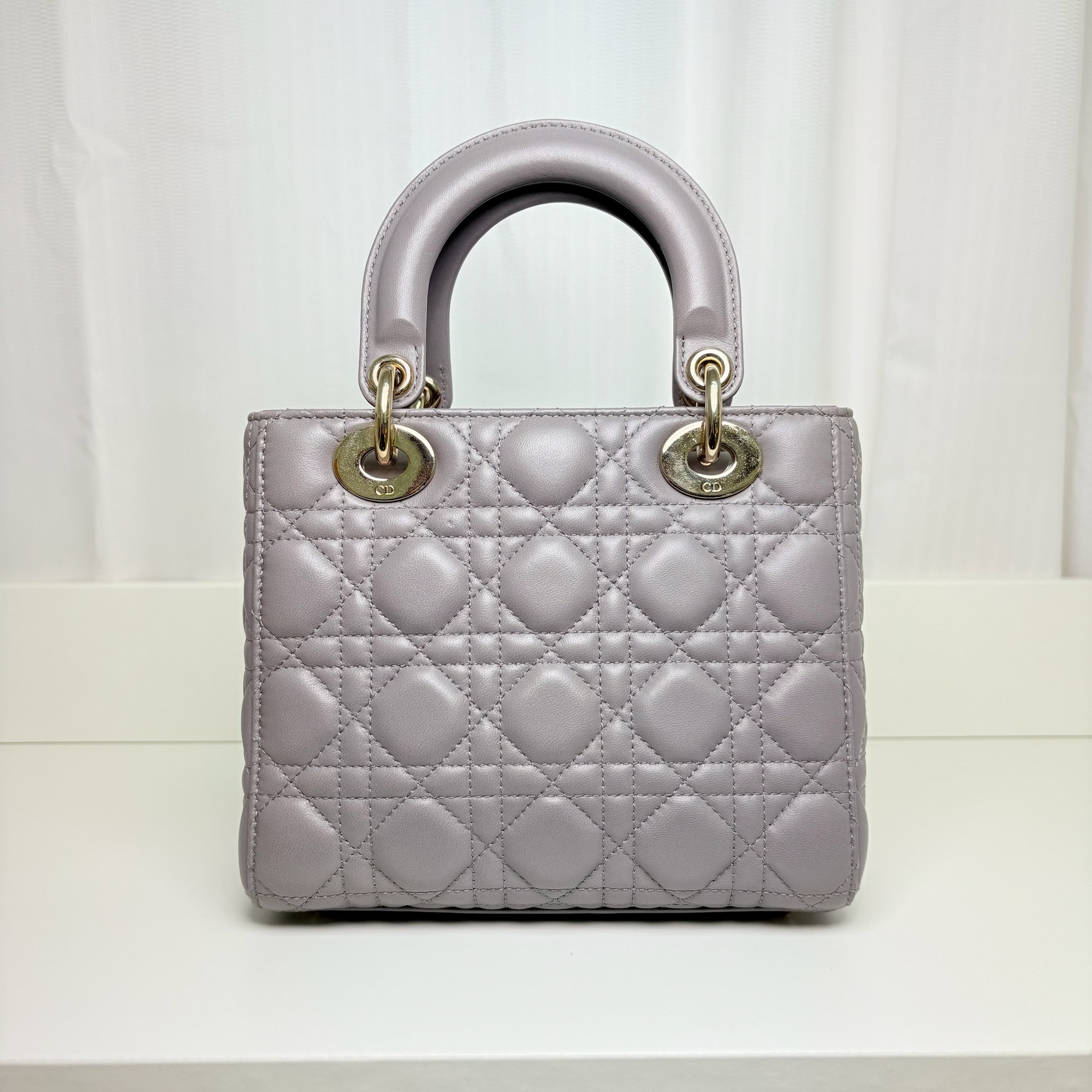 Dior Lady Dior Small Bag - Grey / Ghw