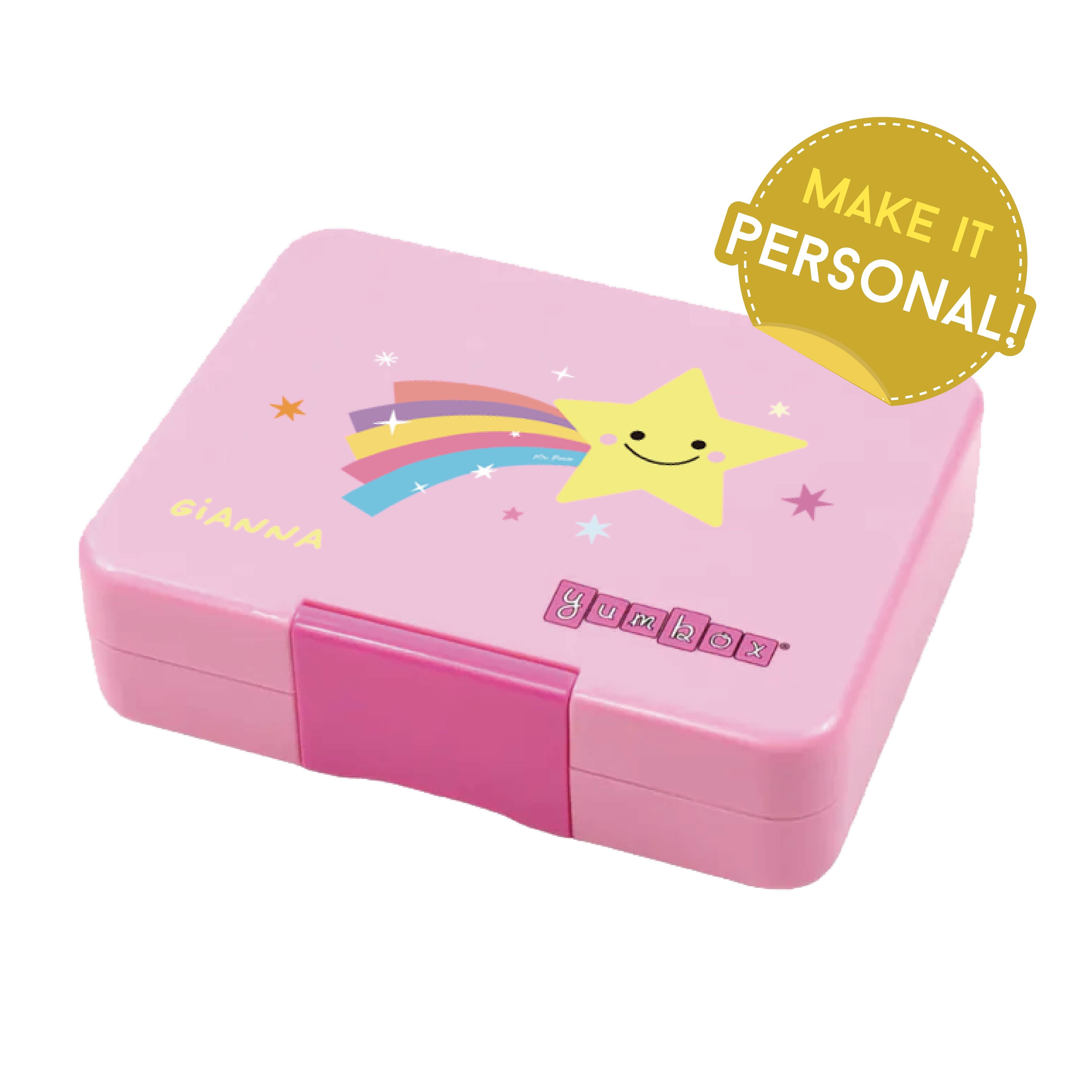 個性化 Yumbox Snack 午餐盒 (3格) - Power Pink (Rainbow)
