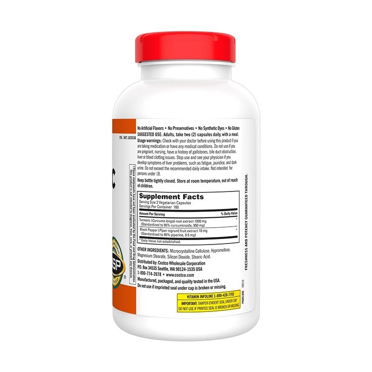 Kirkland Signature Turmeric, 1000 mg, 320 Capsules