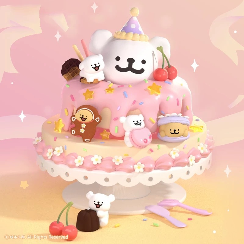 MALTESE 線條小狗 甜品屋系列 小狗頭 馬卡龍 迷你公仔 盲盒 / 預購