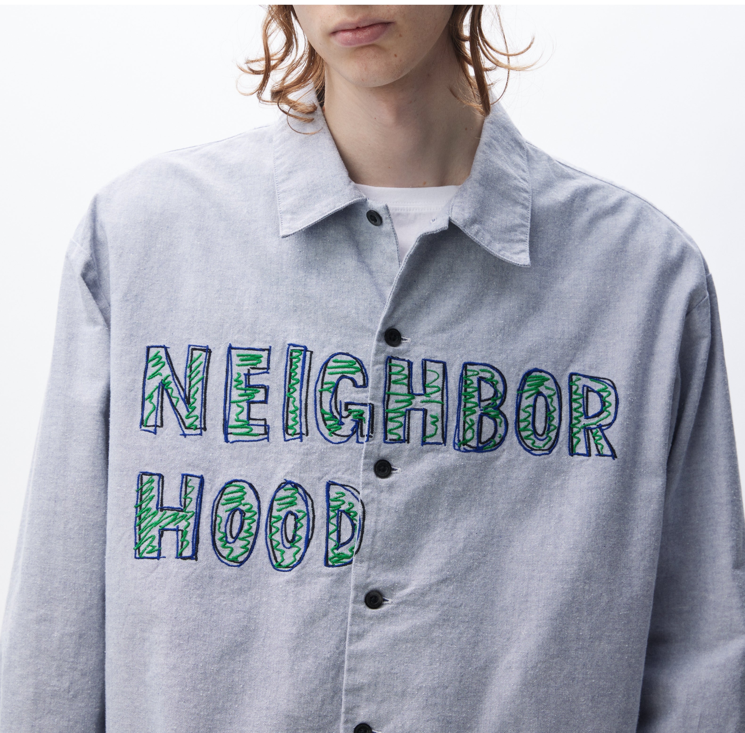 NEIGHBORHOOD 2024 A/W HAND DRAWING EMBROIDERY SHIRT LS - PRE ORDER ITEM (預訂中)
