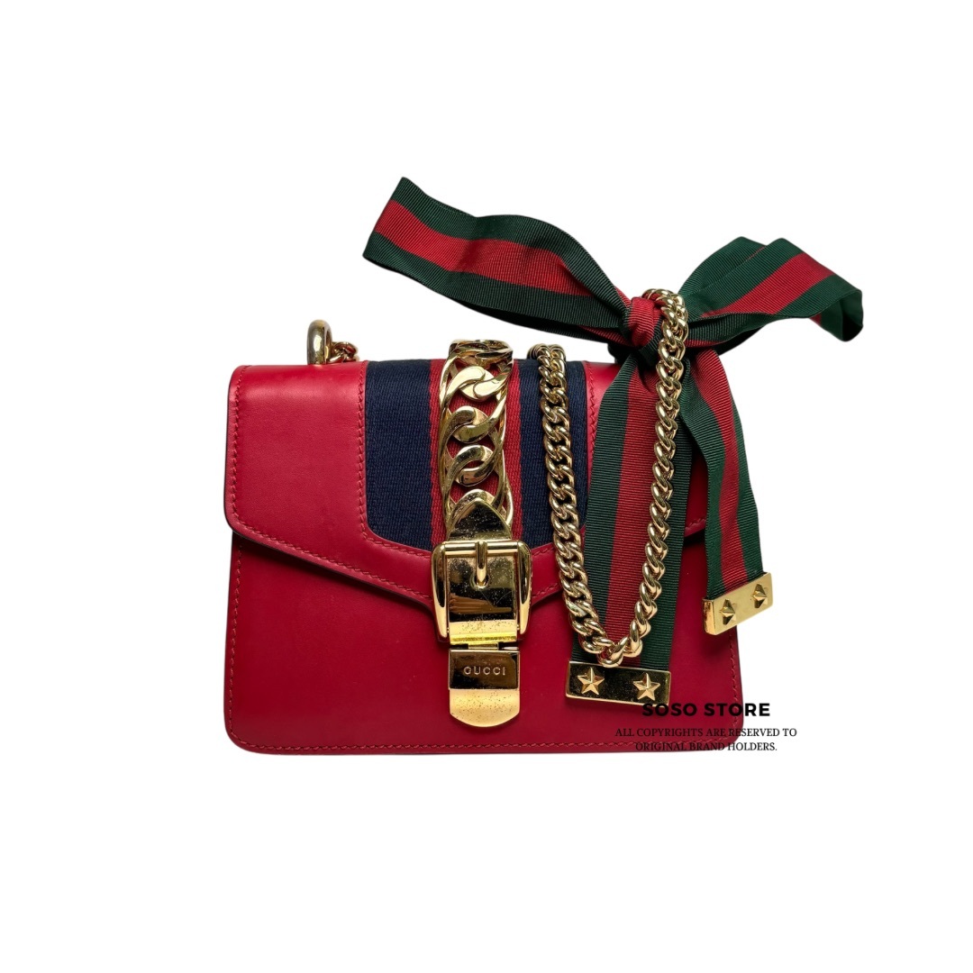 Gucci Sylvie Small Bag - Red / Ghw
