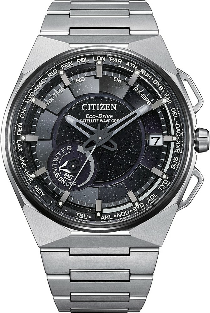 萬年鐘錶 - Citizen 星辰錶  限量星際黑鈦金屬光動能GPS衛星對時 CC3097-52E 錶徑45.4MM