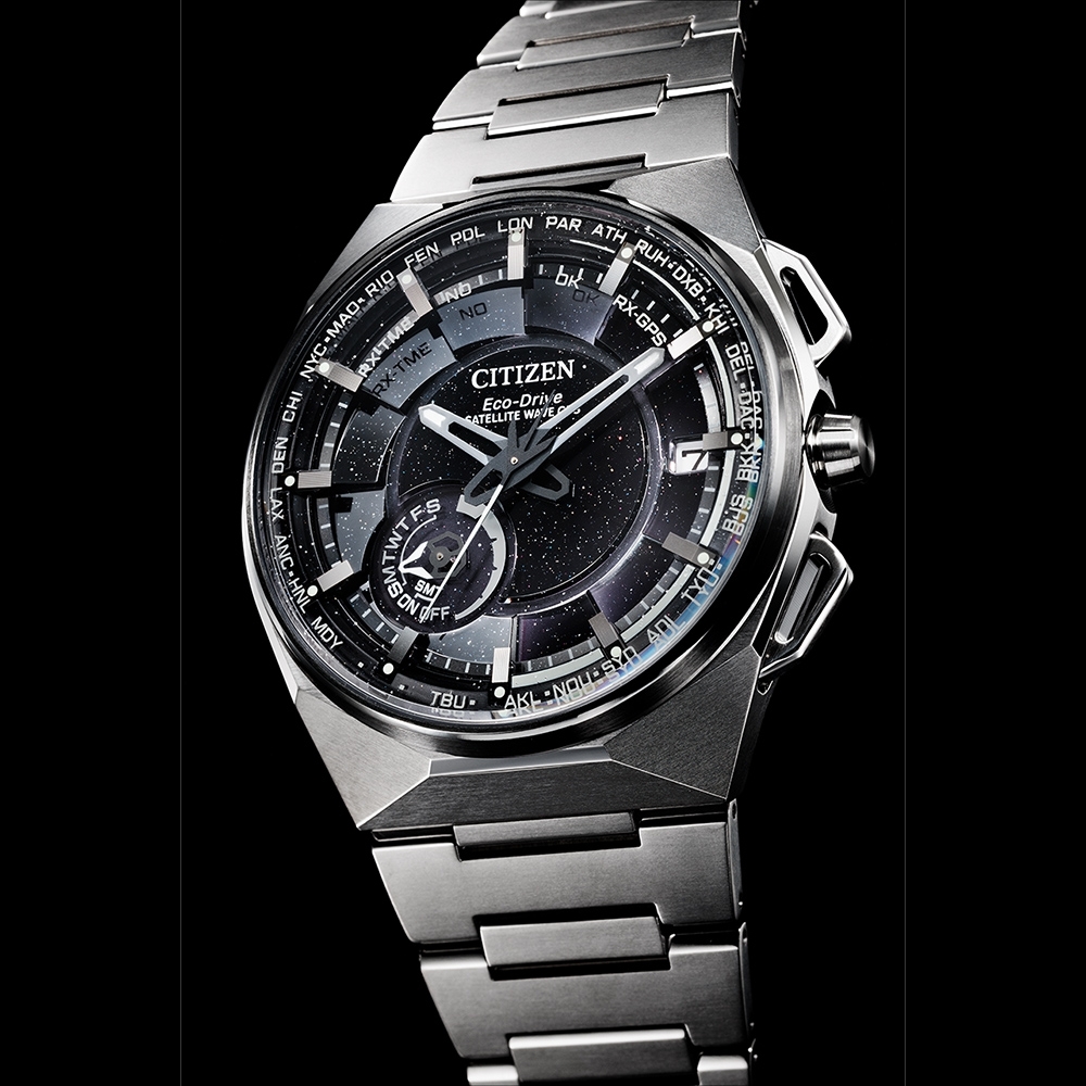 萬年鐘錶 - Citizen 星辰錶  限量星際黑鈦金屬光動能GPS衛星對時 CC3097-52E 錶徑45.4MM