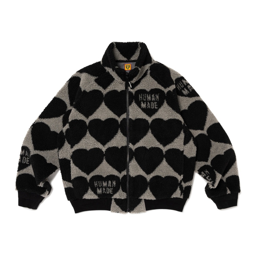 2024AW HUMAN MADE HEART FLEECE JACKET 抓毛絨 滿版 愛心 長袖 外套 現貨 HM28JK040