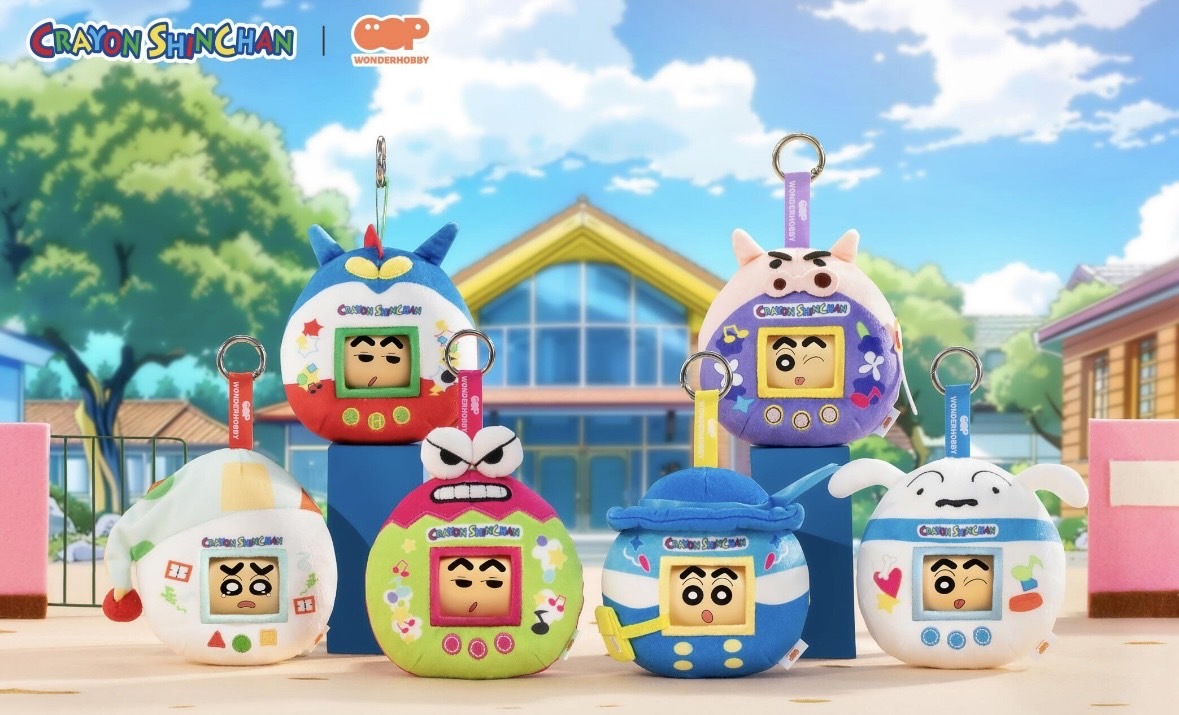 iSNEAKERS | 蠟筆小新 轉轉毛絨電子雞造型 盲盒 吊飾 六款