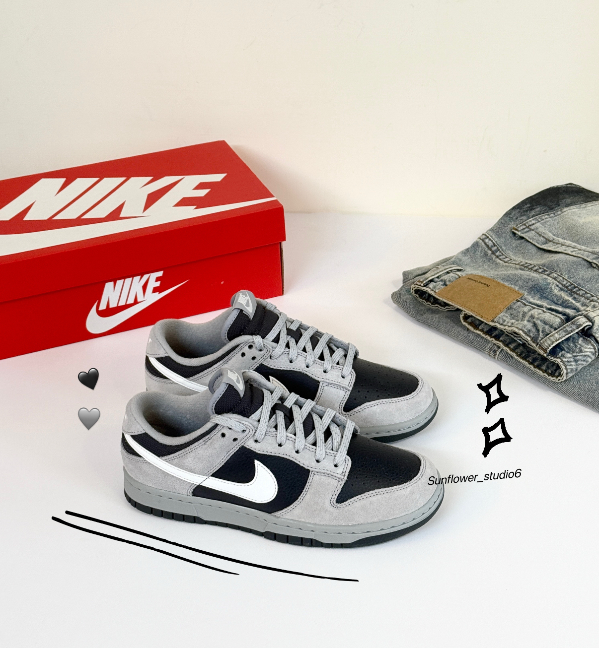 Nike Dunk Low 影子灰 芝麻灰 黑灰色 荔枝皮 麂皮 男女款 反光 HV2532-001/預購