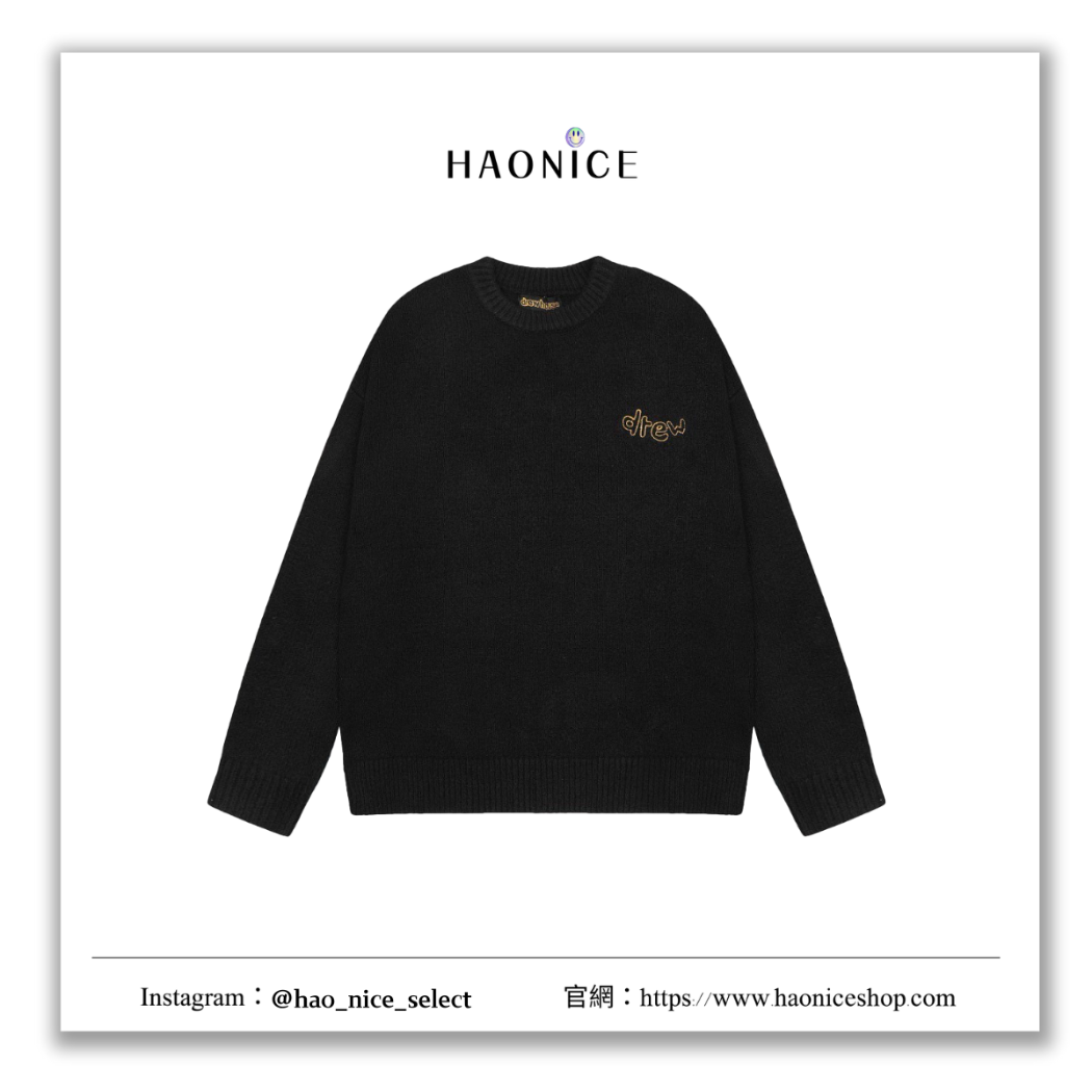 【HAO NICE】100%正品 DREW HOUSE 美國潮牌🇺🇸經典刺繡LOGO長袖 大學T