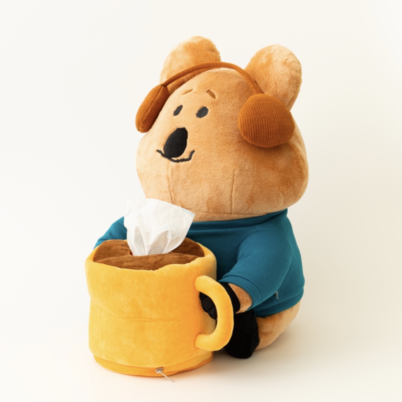 DINOTAENG FATTY'S 紙捲收納包 造型毛絨娃娃/預購