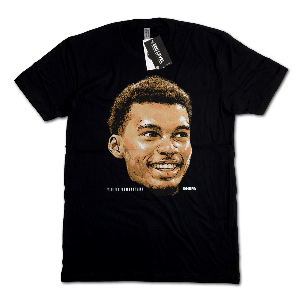 500 Level 聖安東尼奧馬刺隊 Victor Wembanyama Portrait T-Shirt