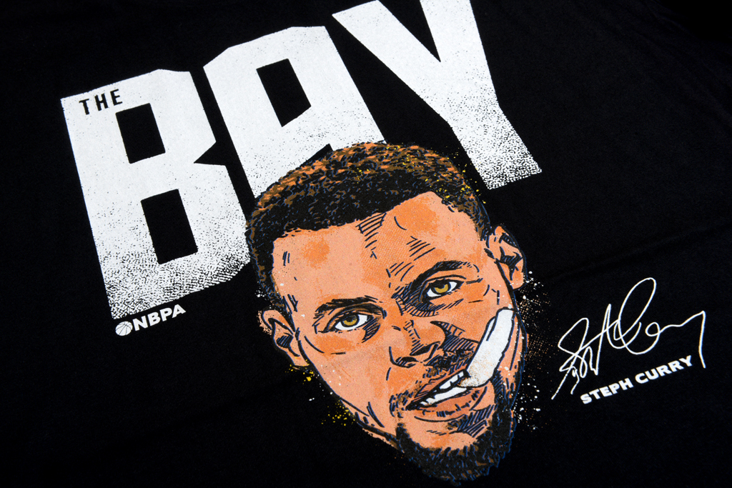 500 Level 金州勇士隊 Stephen Curry Portrait City Abbreviation T-Shirt