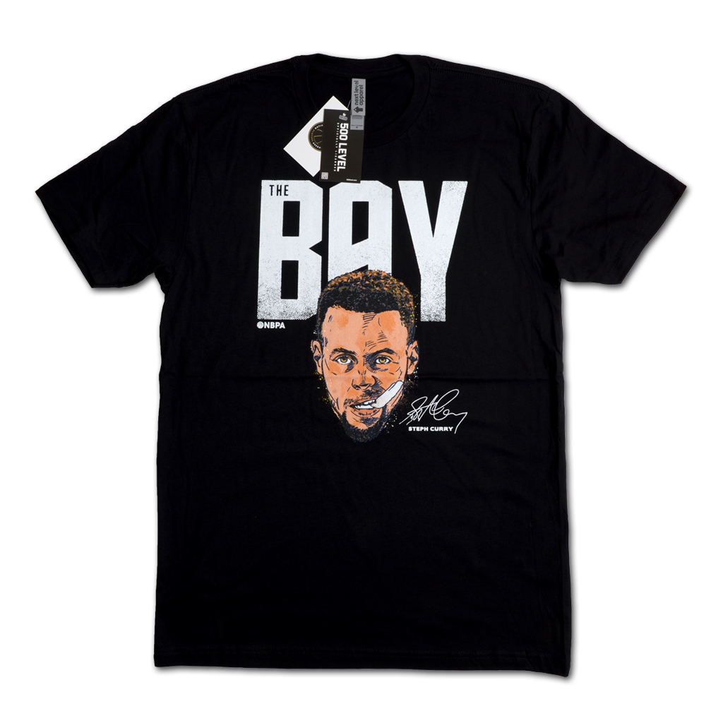 500 Level 金州勇士隊 Stephen Curry Portrait City Abbreviation T-Shirt