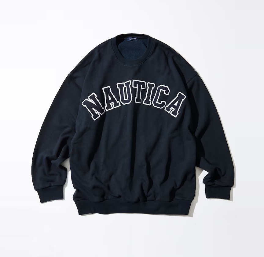 NAUTICA JAPAN ARCH LOGO CREWNECK SWEATSHIRT - NAVY PRE ORDER ITEM (預訂中)