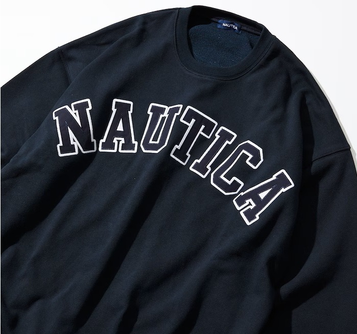 NAUTICA JAPAN ARCH LOGO CREWNECK SWEATSHIRT - NAVY PRE ORDER ITEM (預訂中)