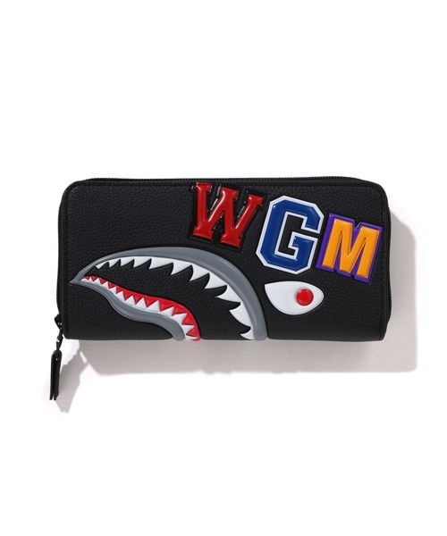2025AW APE BAPE WGM SHARK LONG WALLET 鯊魚 錢包 拉鍊 長夾 限量 現貨 1L70190015