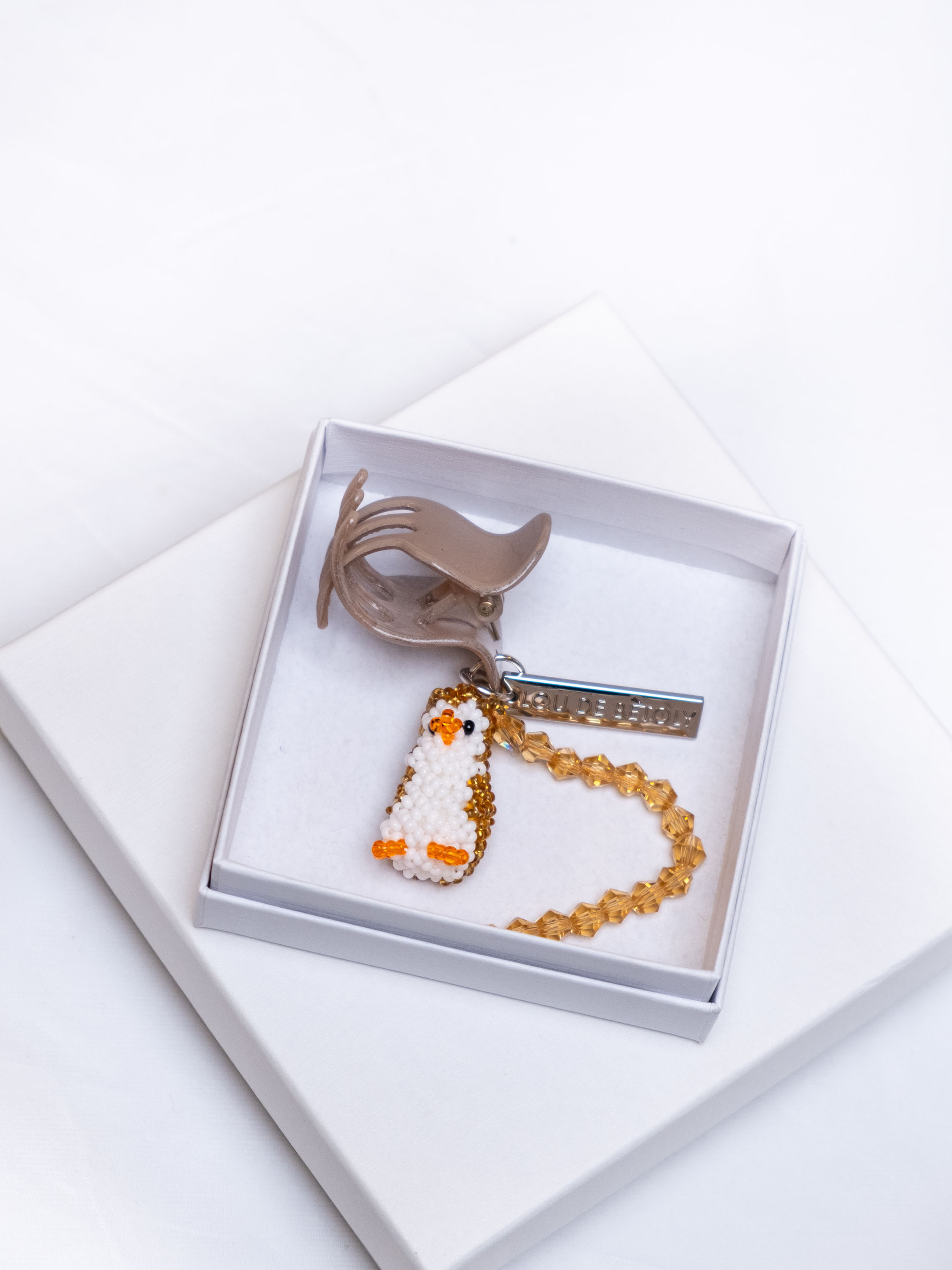 Small Hair Clip Brown