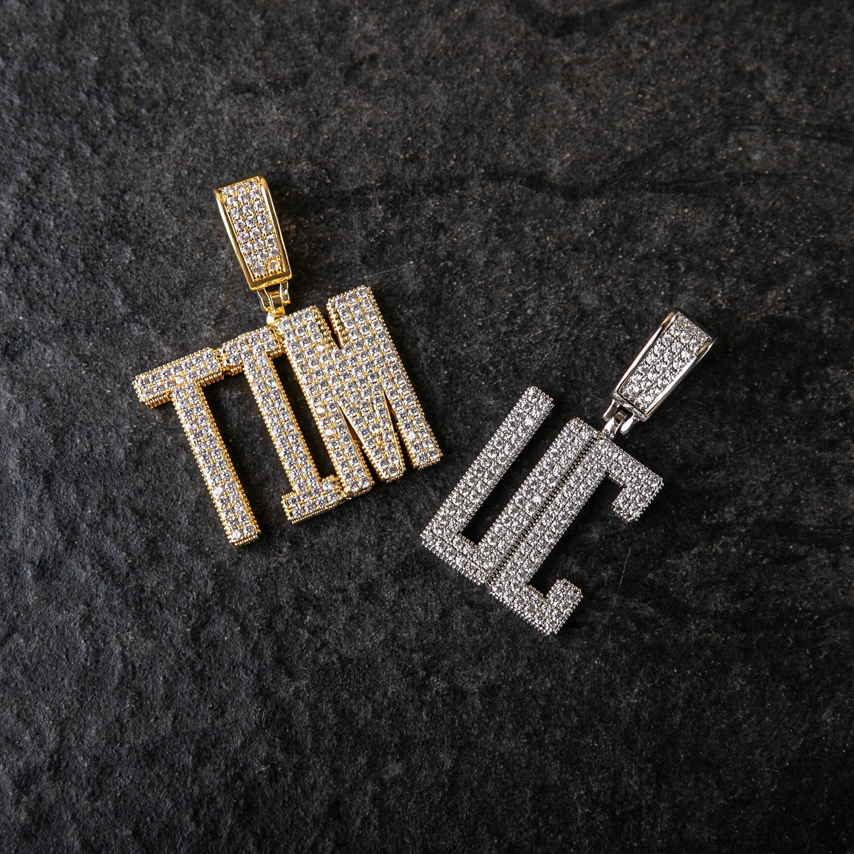 客製化滿鑲GOBOLD字體(A-Z)字母墜飾