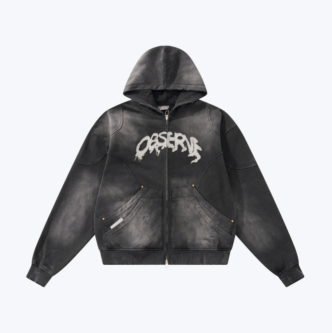 SENSE Heavy Faded Zip Hoodie