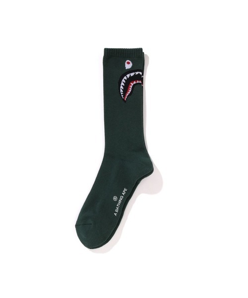 2024AW BAPE APE SHARK SOCKS 鯊魚 長襪 襪子 現貨 001SOK801002M