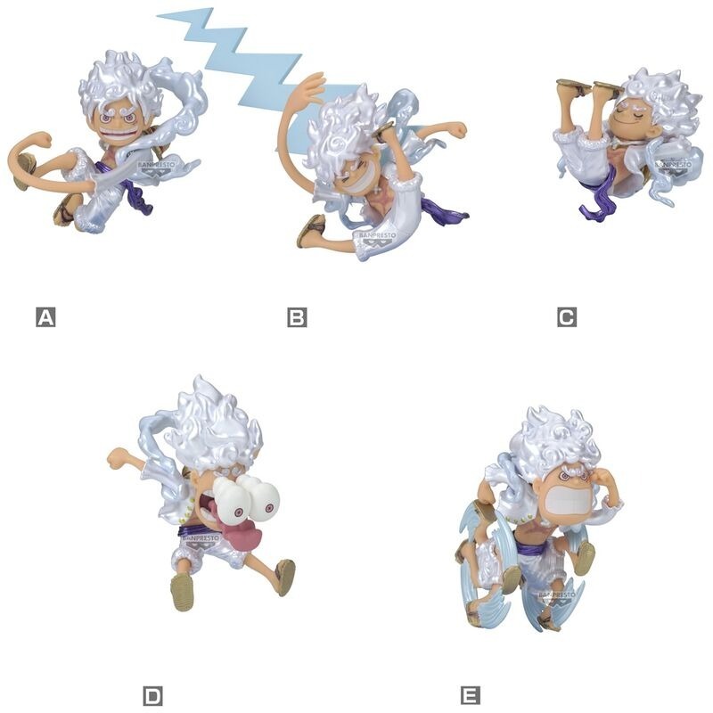 Banpresto [WCF] 海賊王 路飛 5檔收藏套裝 金屬色版 (A-E全套)