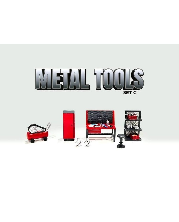 American Diorama 1:64 Figure Set: Metal Tools – Set C