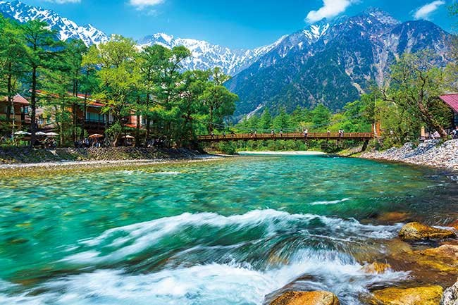 清溪和穗高山脈 -長野-