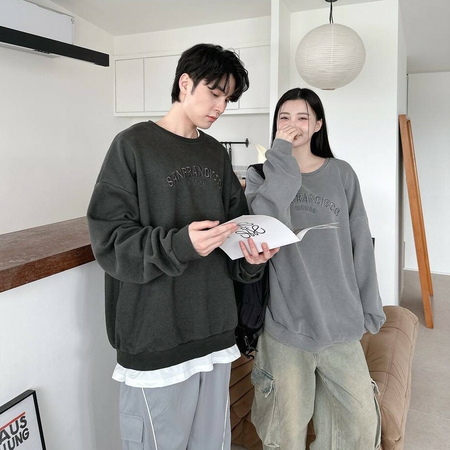 SANFRANCISCO刺繡水洗刷毛大學Tee (2colors)