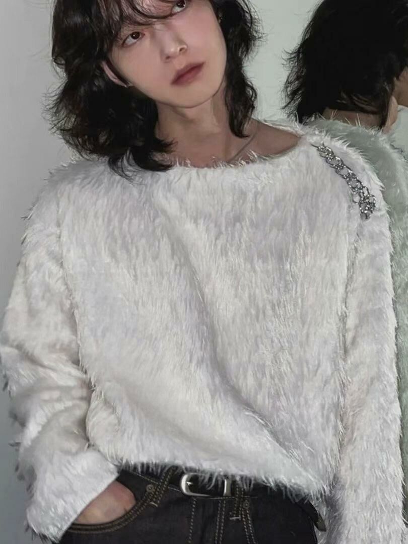 淨色毛毛長袖衫 TAC-0060T