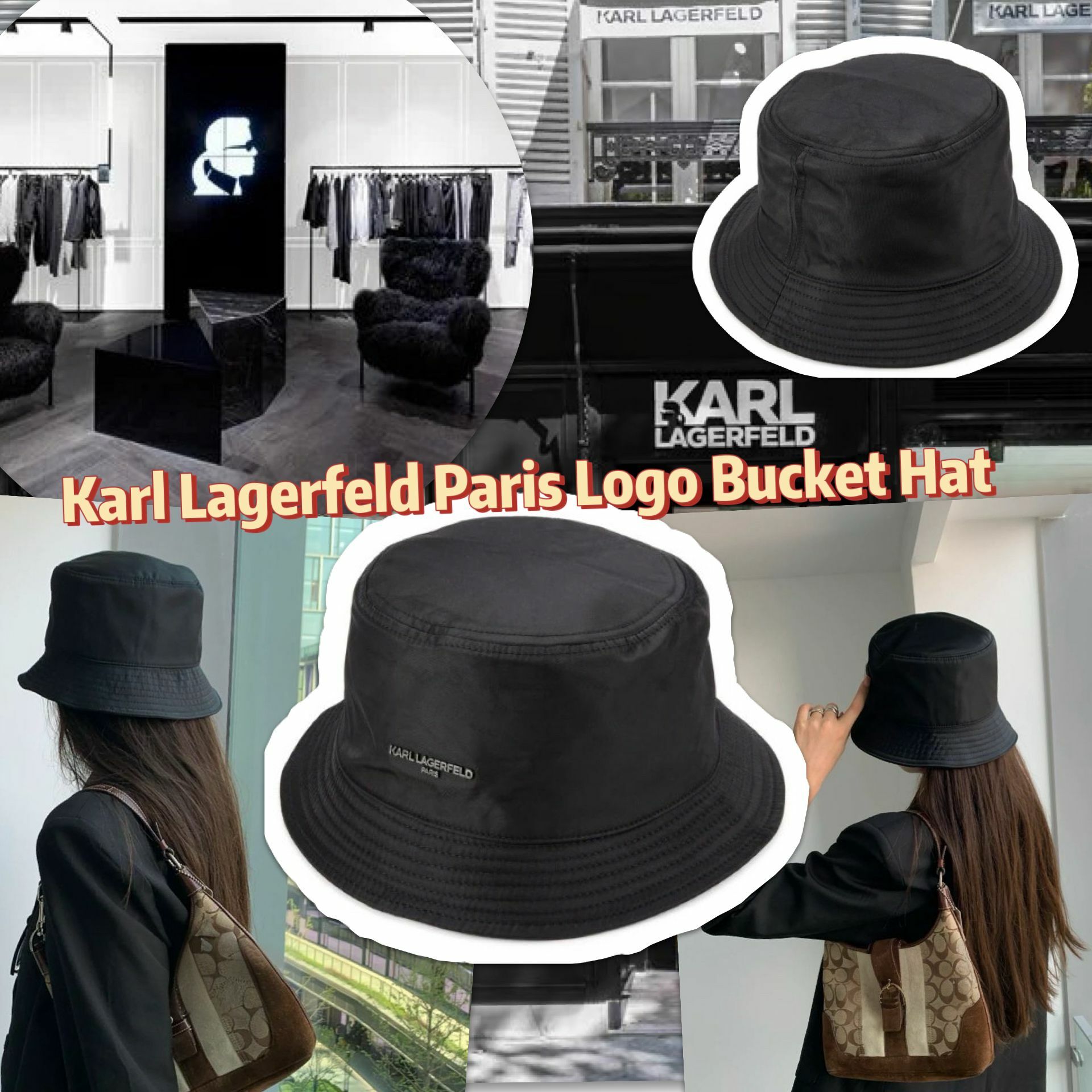 【預購】Karl Lagerfeld Paris Logo G121617 女裝漁夫帽