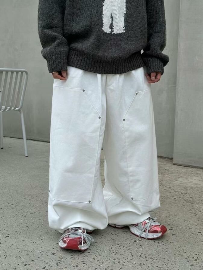 淨色可束腳鬆身褲 P3017