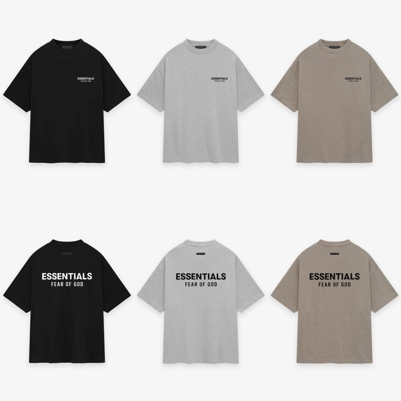 ESSENTIALS Jersey Crewneck T-Shirt 新款 背後字體 短袖