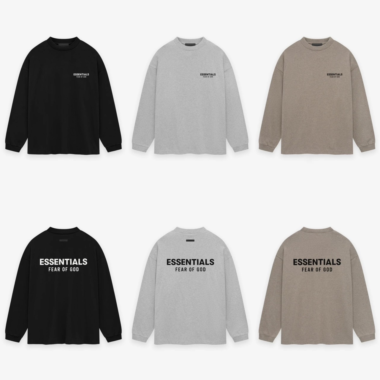 ESSENTIALS Jersey Long Sleeve T-Shirt 新款 背後字體 長袖