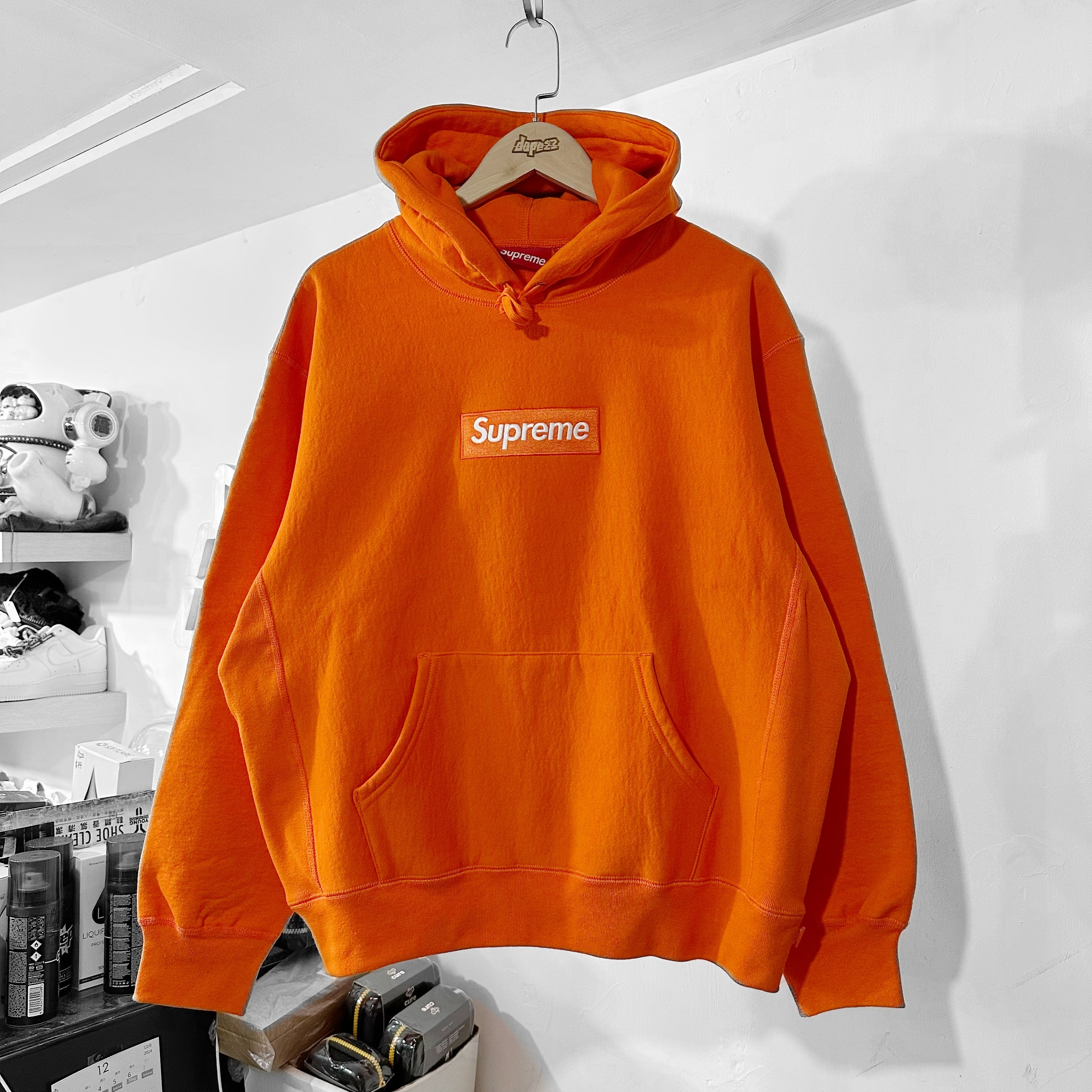 Supreme FW24 Box Logo Hooded Sweatshirt 衛衣 Orange
