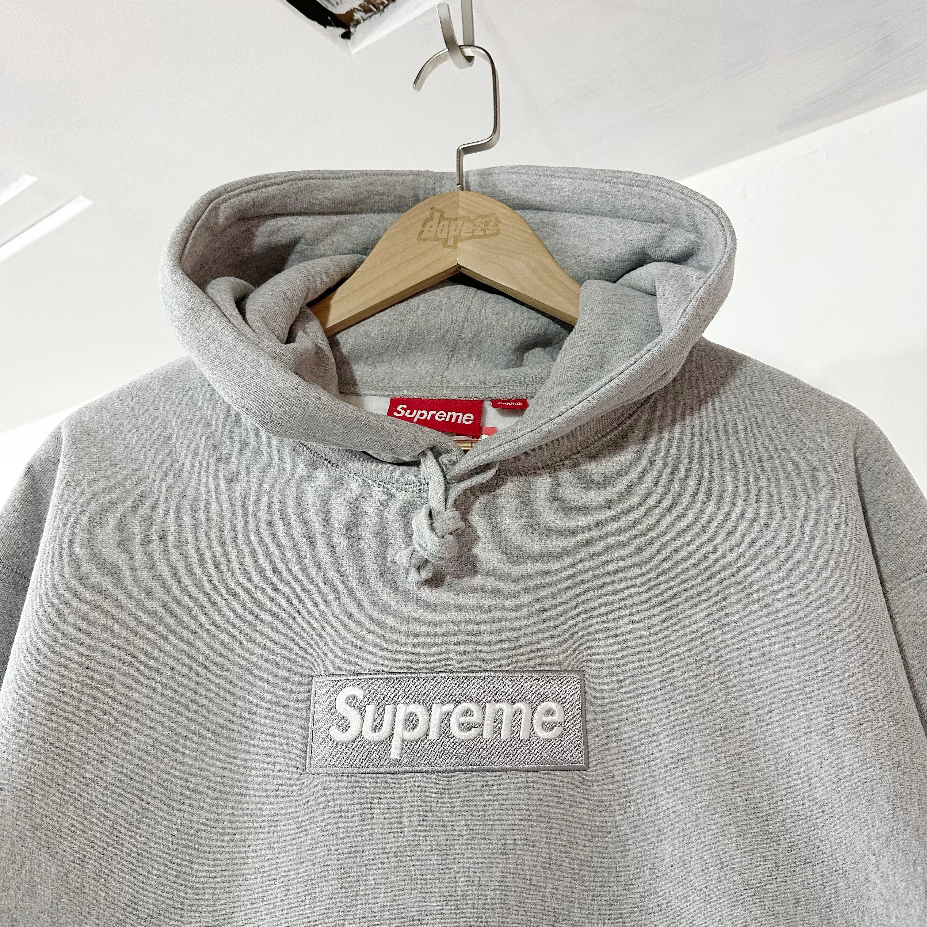 Supreme FW24 Box Logo Hooded Sweatshirt 衛衣 Heather Grey