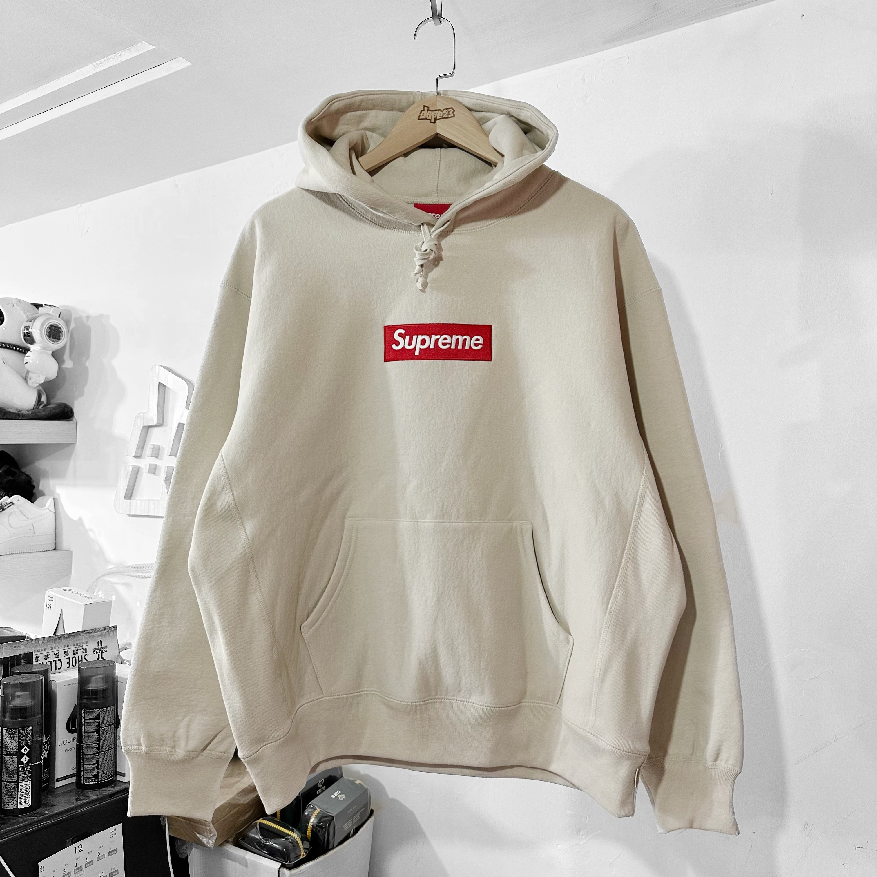 Supreme FW24 Box Logo Hooded Sweatshirt 衛衣 Stone
