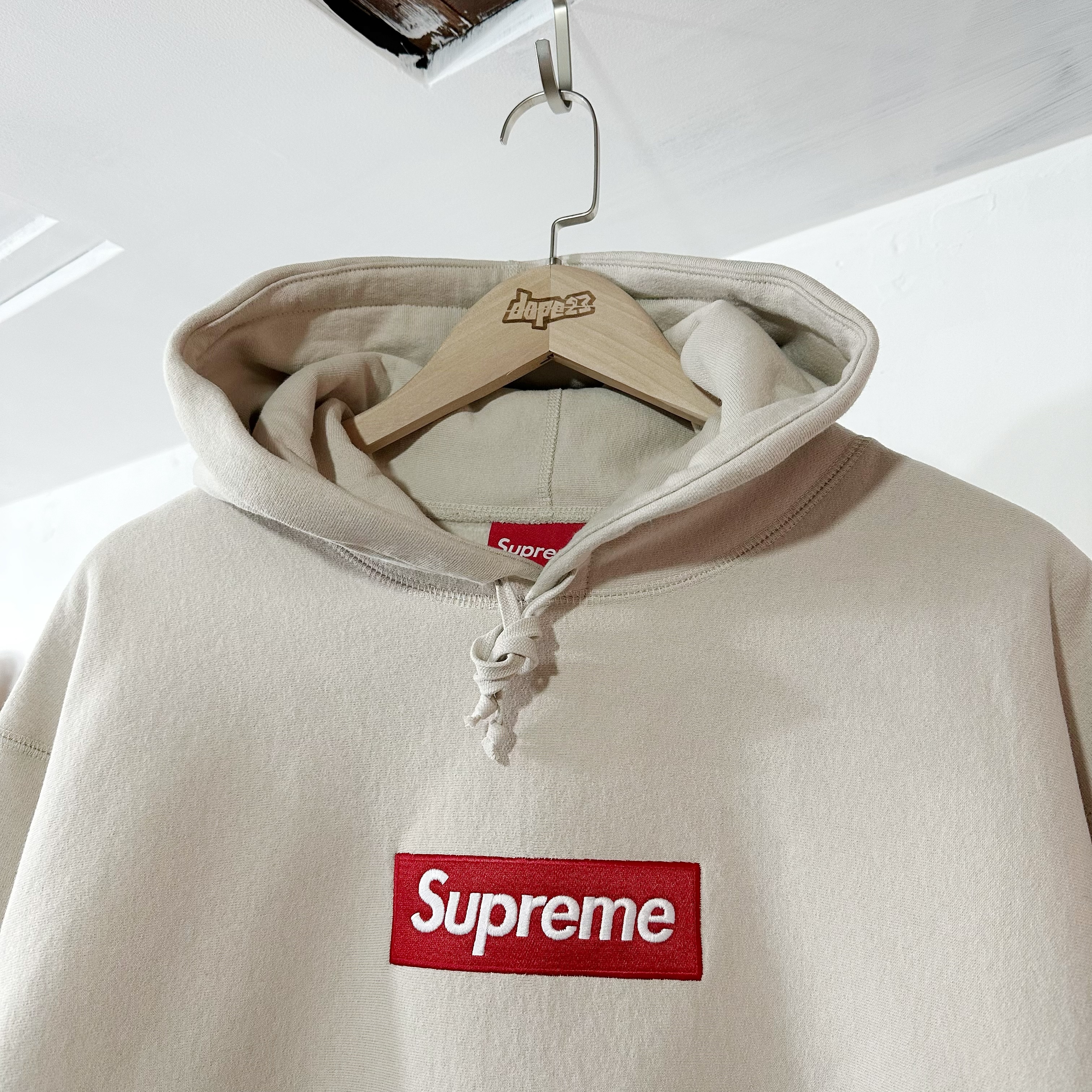 Supreme FW24 Box Logo Hooded Sweatshirt 衛衣 Stone